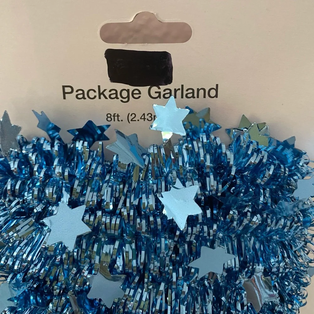 Merry Brite Blue Packaged Garland New